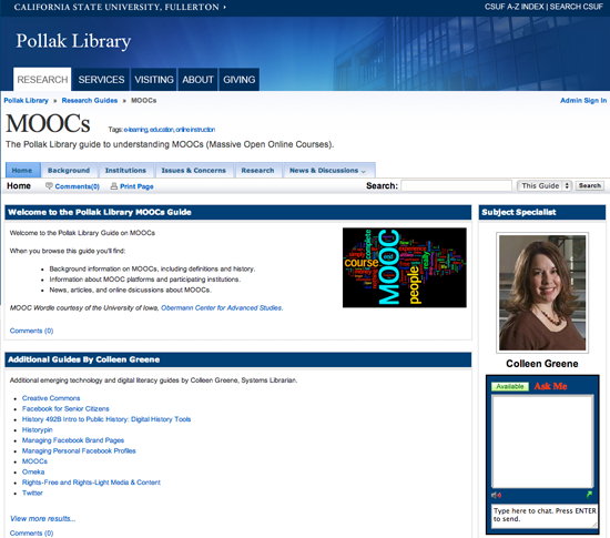 LibGuide: MOOCs