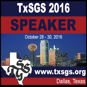 2016 Texas Family History Conference Speaker Badge