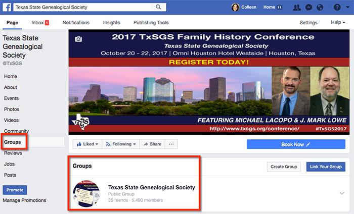 Link Facebook Group to Page