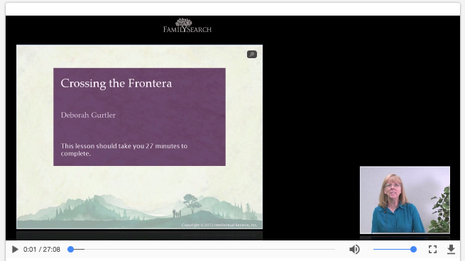 FamilySearch - Crossing the Frontera