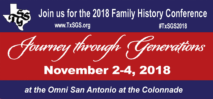 TxSGS 2018 Family History Conference