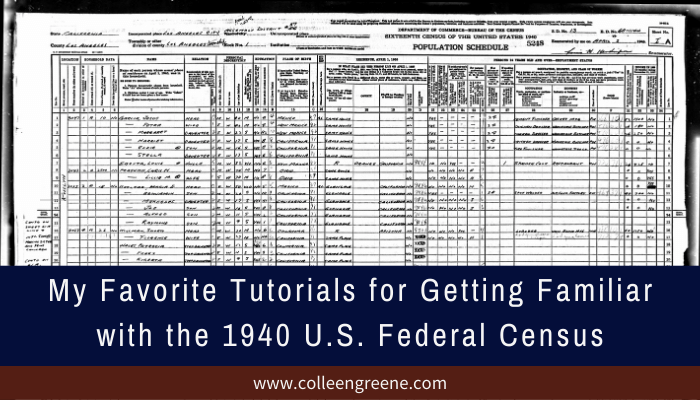 My favorite tutorials for getting familiar with the 1940 U.S. federal census.