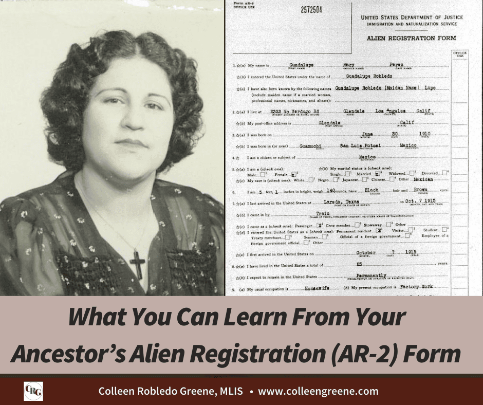 What You Can Learn From Your Ancestor’s Alien Registration (AR-2) Form ...