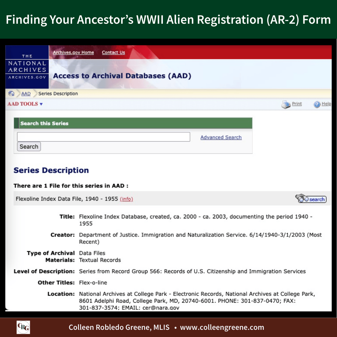 Finding Your Ancestor’s WWII-Era Alien Registration Form | Colleen ...